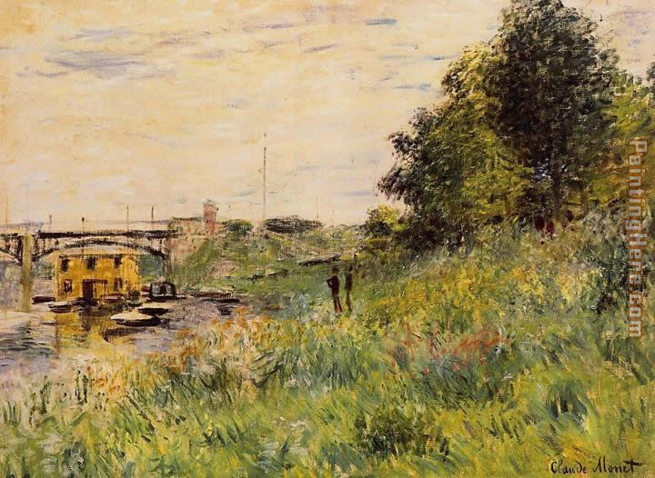 The Banks of the Seine at the Argenteuil Bridge painting - Claude Monet The Banks of the Seine at the Argenteuil Bridge art painting
